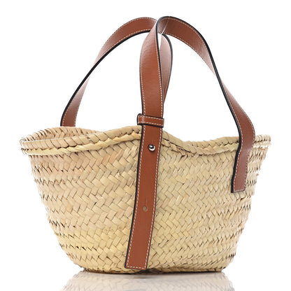 Loewe Raffia Small Basket Tote Bag Natural Tan 3 of 10