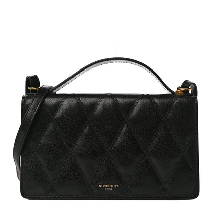 Givenchy Goatskin Quilted GV3 Strap Wallet Black 1 of 10