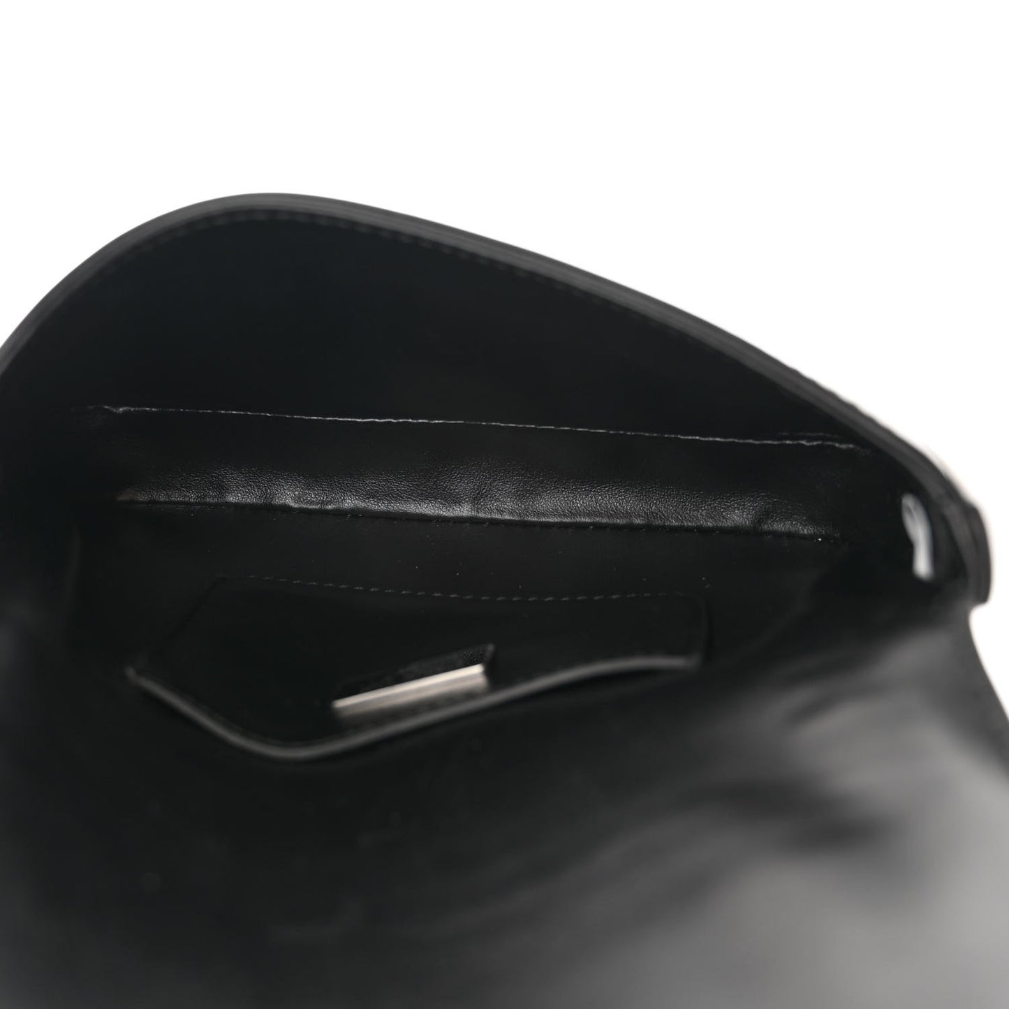 Spazzolato Mini Flap Bag With Strap Black