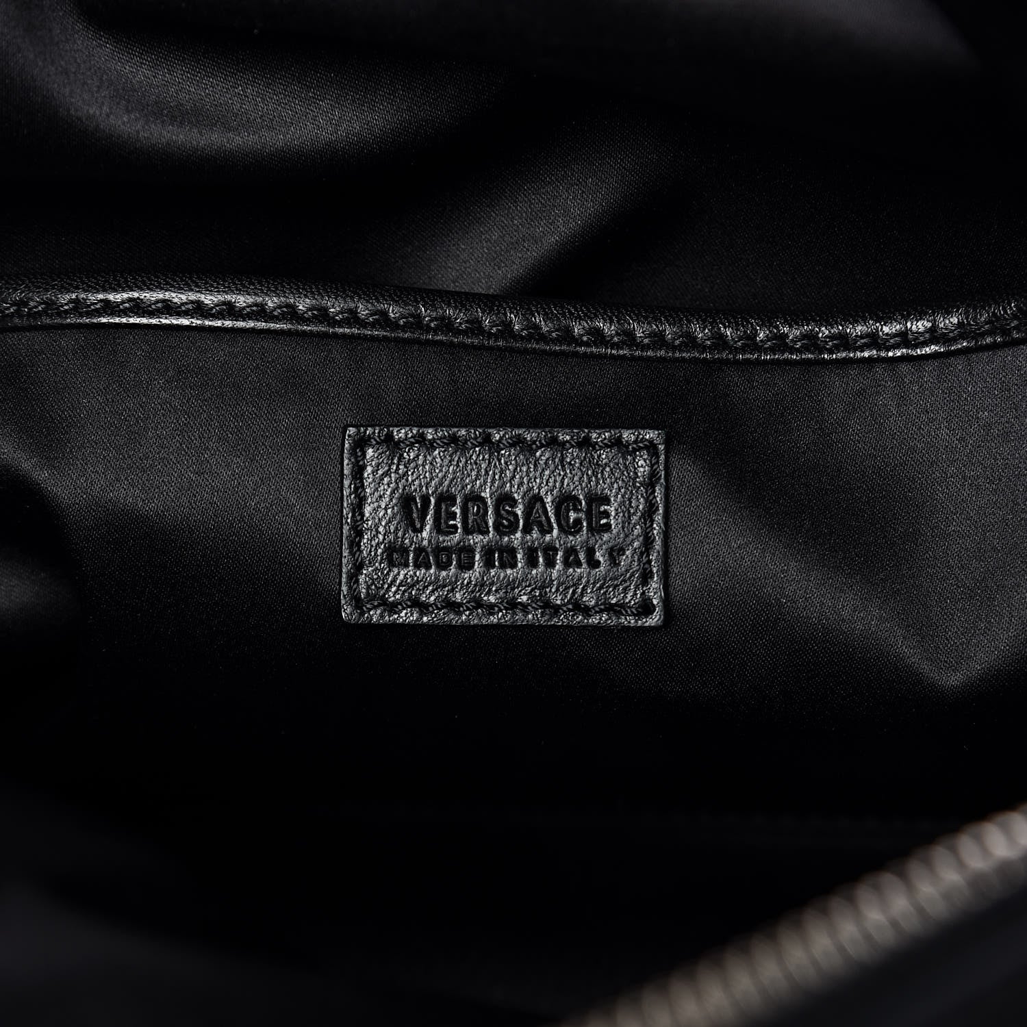 Versace Nappa Trapuntata Triangle Quilted Studded Duffle Black 6 of 12