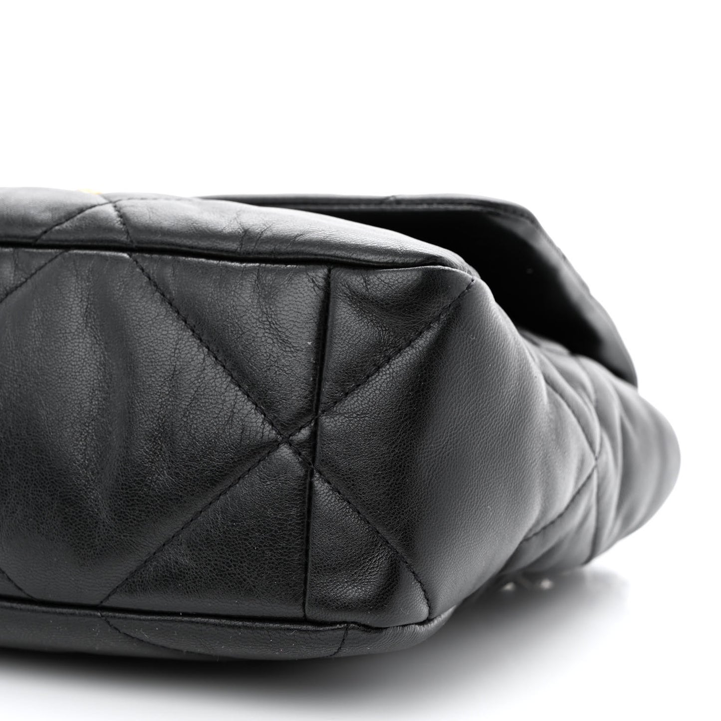Lambskin Quilted Large Chanel 19 Flap Black