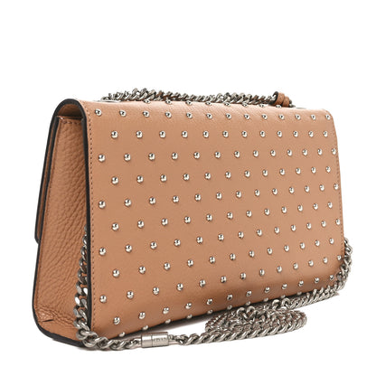 Gucci Calfskin Studded Medium Miss Bamboo Shoulder Bag Camelia 3 of 10
