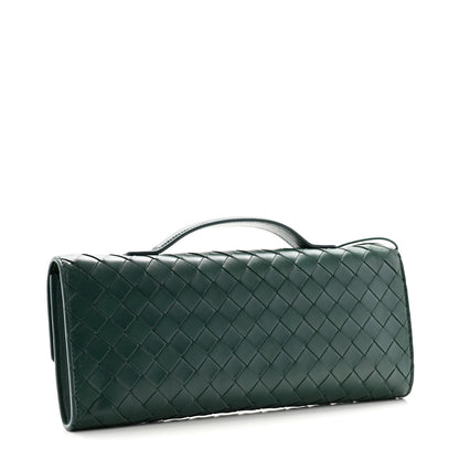 Bottega Veneta Nappa Intrecciato Long Andiamo Top Handle Clutch Emerald Green 3 of 7