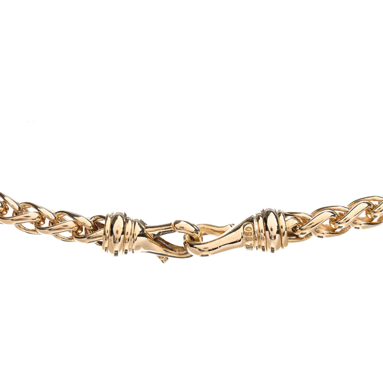 David Yurman 18K Yellow Gold 6mm Wheat Chain Necklace 16" 3 of 3