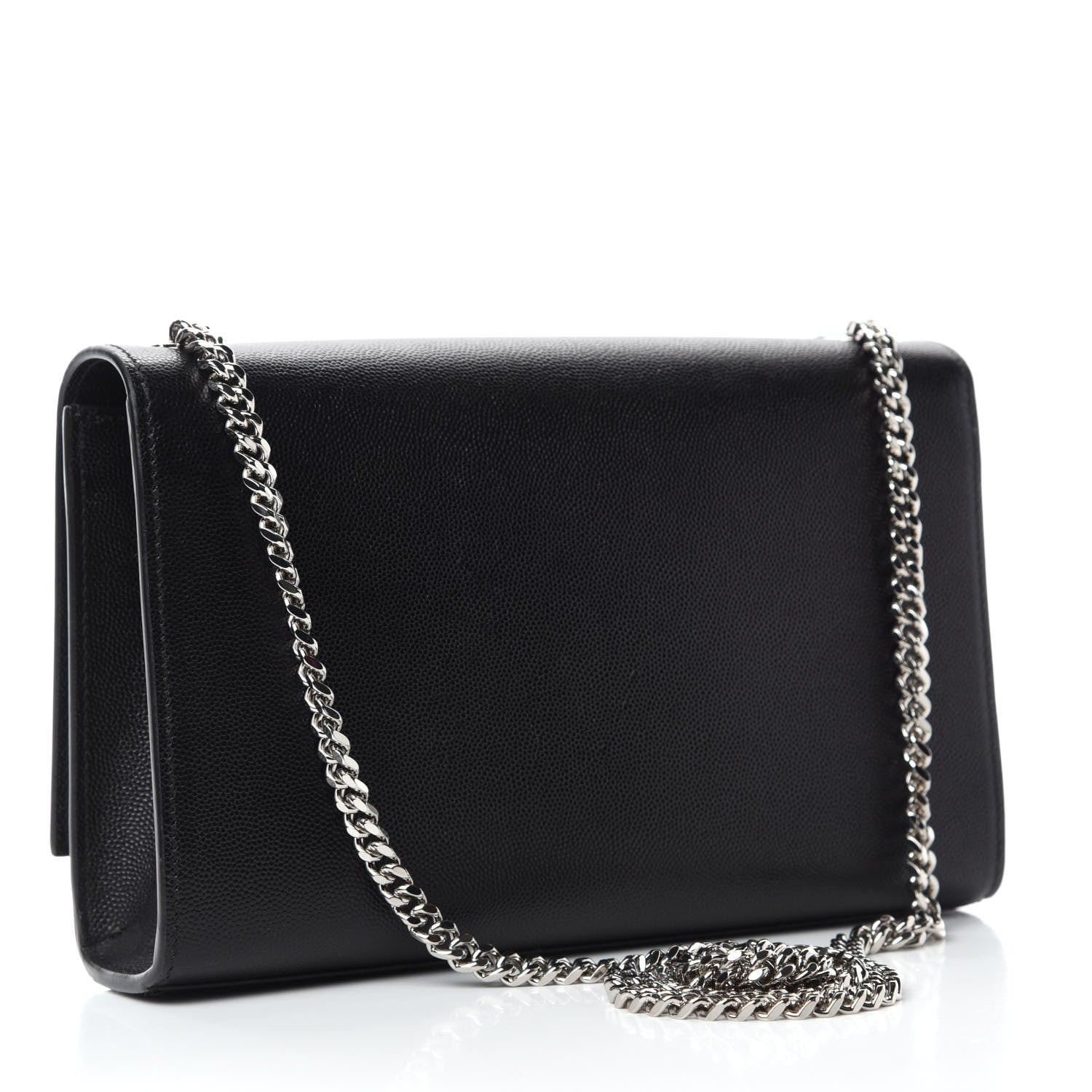Saint Laurent Grain De Poudre Medium Classic Monogram Kate Satchel Black 3 of 11