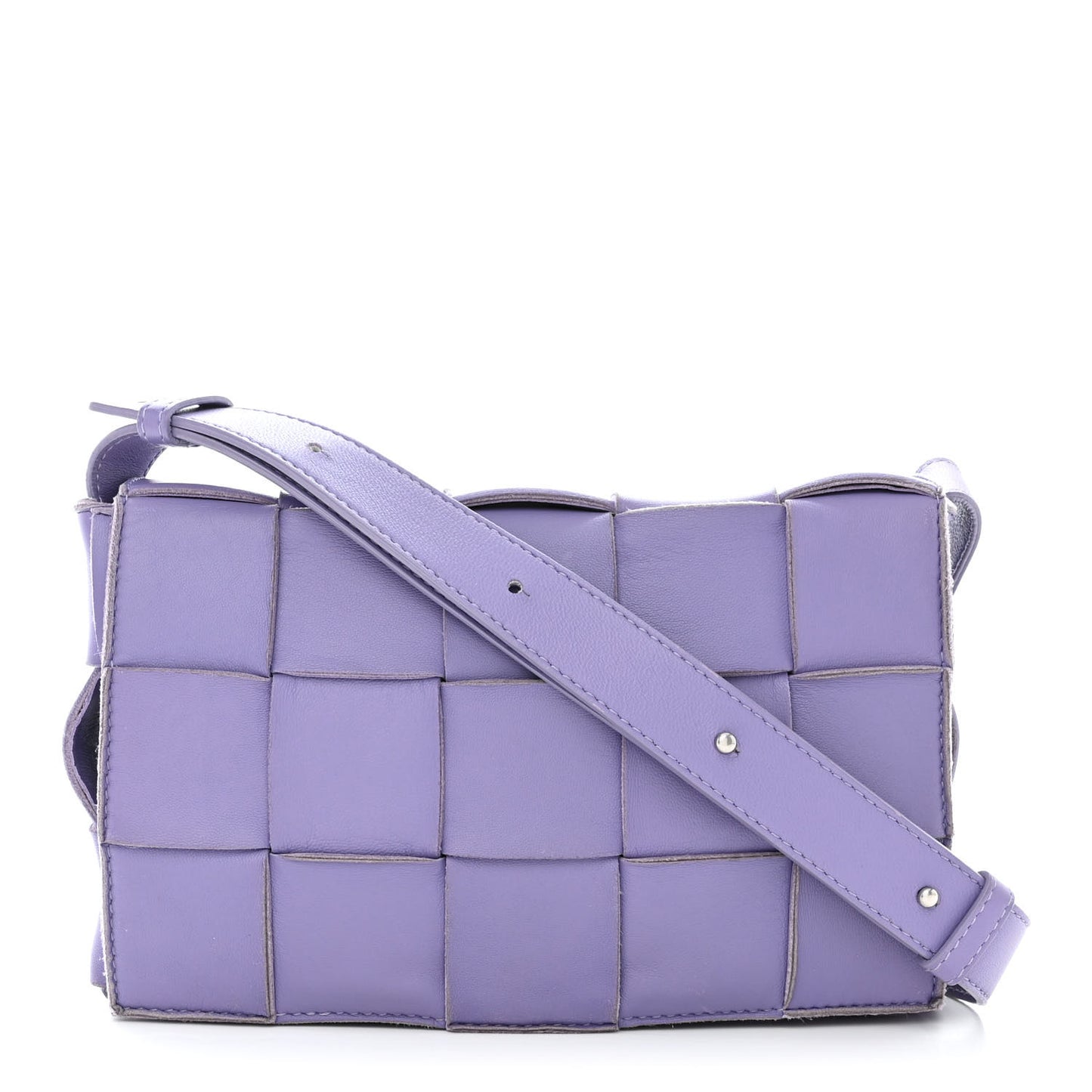 Lambskin Intreccio Cassette Crossbody Bag Wisteria