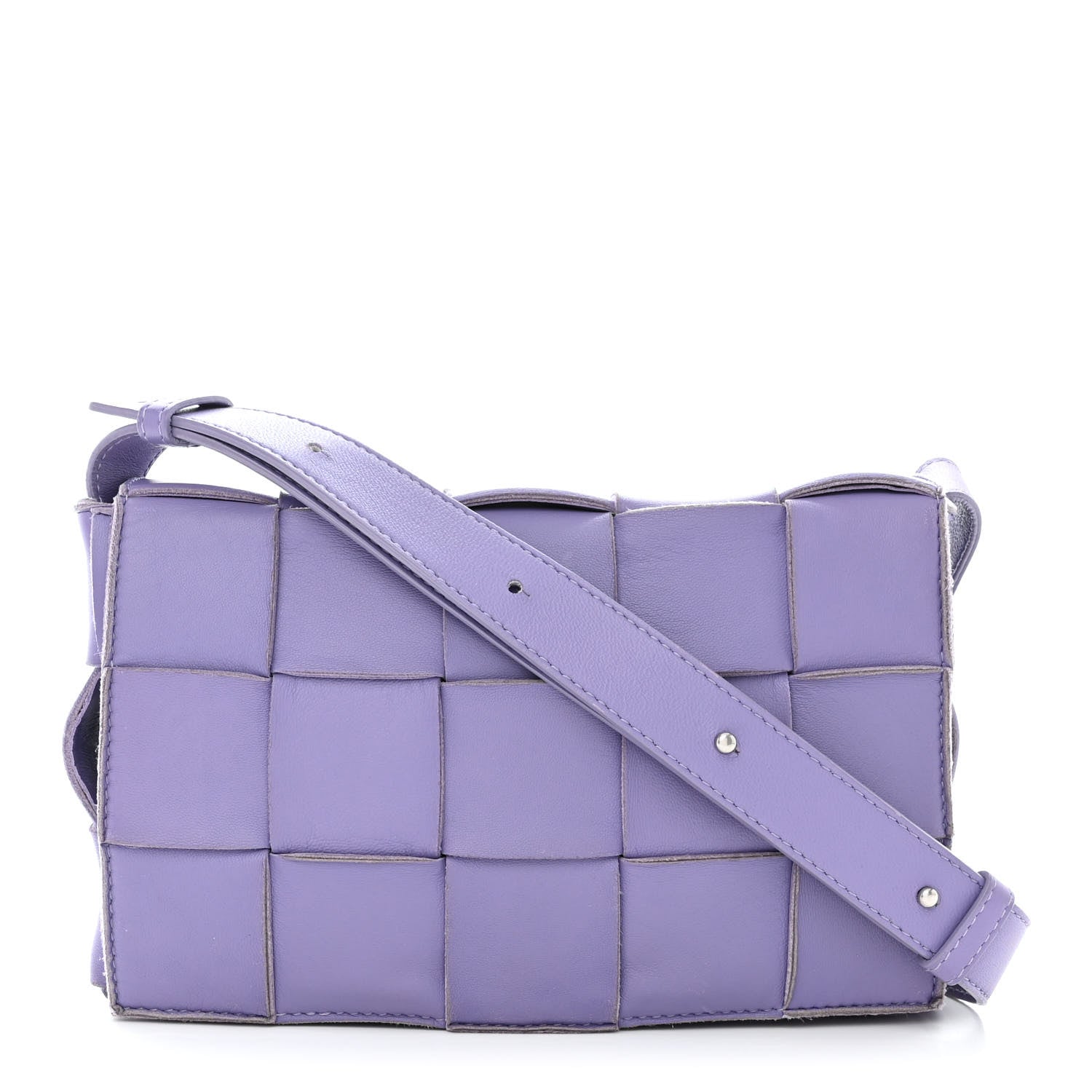 Bottega Veneta Lambskin Intreccio Cassette Crossbody Bag Wisteria 1 of 11