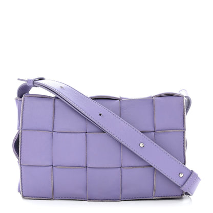 Bottega Veneta Lambskin Intreccio Cassette Crossbody Bag Wisteria 1 of 11