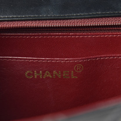Chanel Lambskin Quilted XL Jumbo Single Flap Black 6 of 11