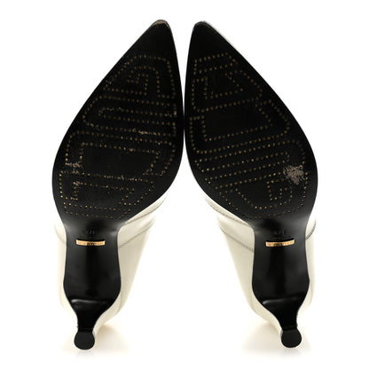 Gucci Cordovan Lux Ankle Booties 37.5 Dusty White Black 11 of 18