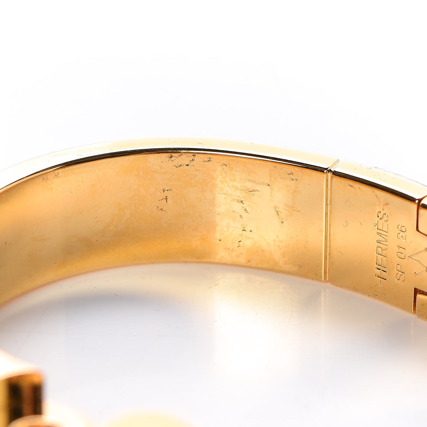 Enamel Charniere Uni Narrow Hinged Bracelet S Bleu Royal