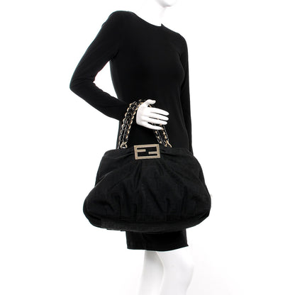 Fendi Zucca Enamel Mia Tote Black 2 of 14