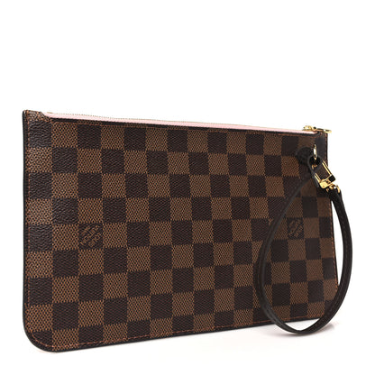 Louis Vuitton Damier Ebene Neverfull MM GM Pochette Rose Ballerine 3 of 8