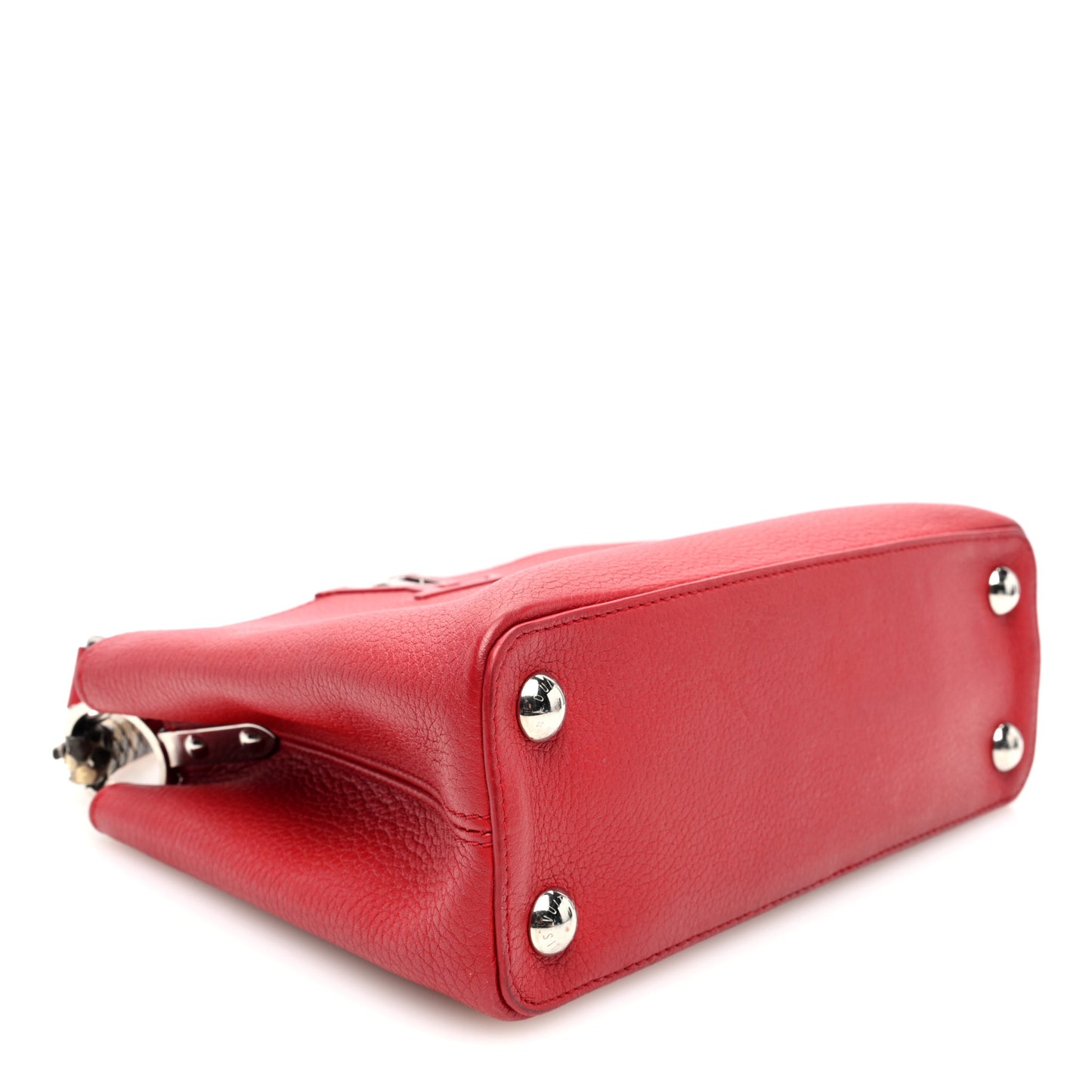 Taurillon Snakeskin Capucines BB Rubis