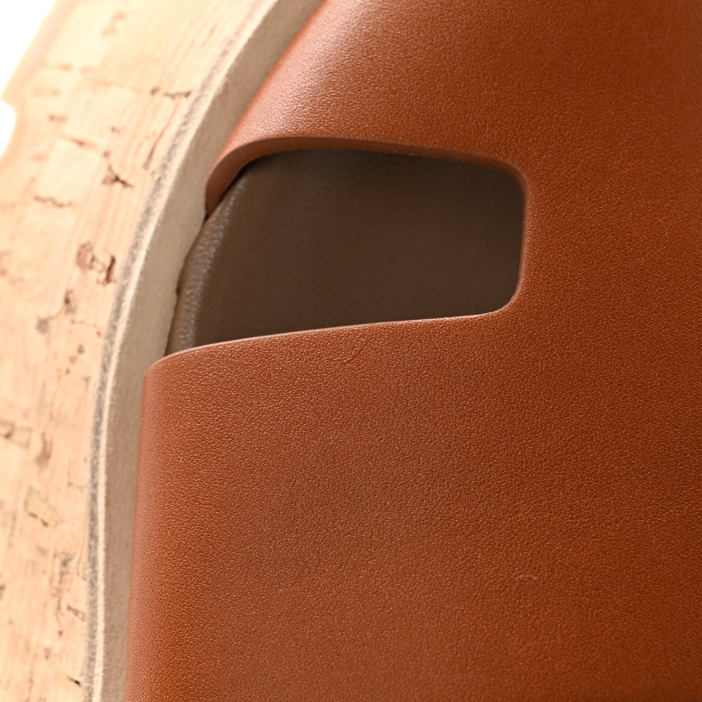 Calfskin Cork Eze 30 Sandals 37 Marron Glaise