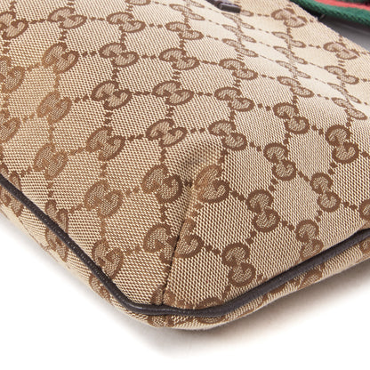 Gucci Monogram Web Small Flat Messenger Crossbody Dark Brown 5 of 8