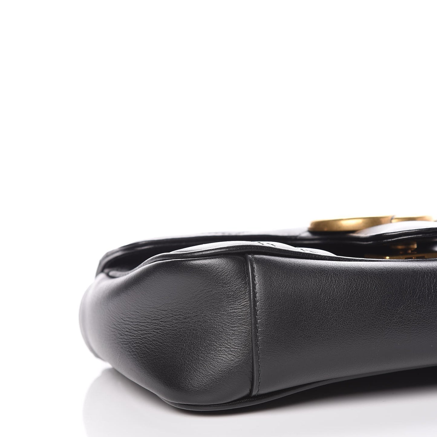 Calfskin Matelasse Mini GG Marmont Shoulder Bag Black