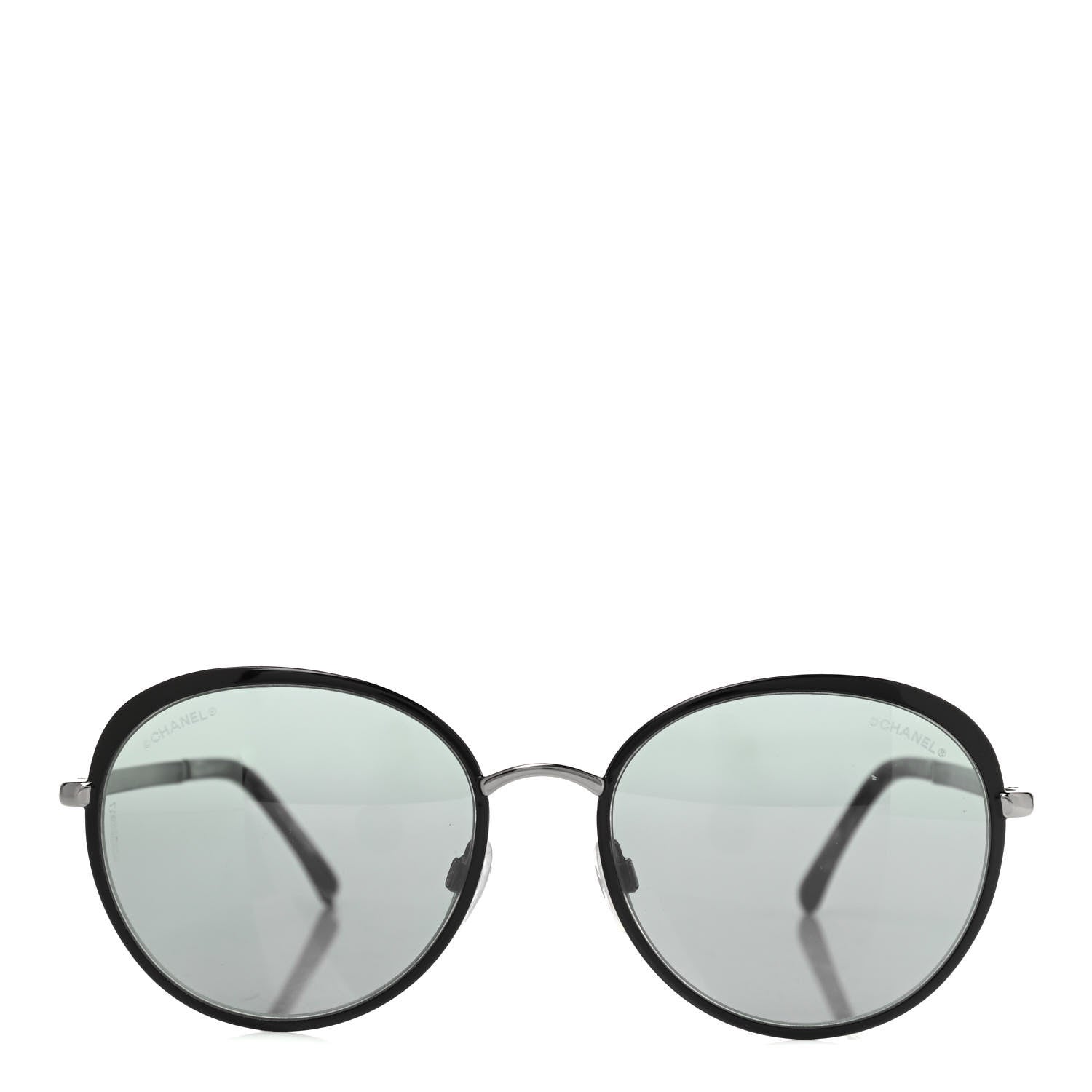 Chanel Round Spring Sunglasses 4206 Black Silver 2 of 6