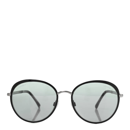 Chanel Round Spring Sunglasses 4206 Black Silver 2 of 6