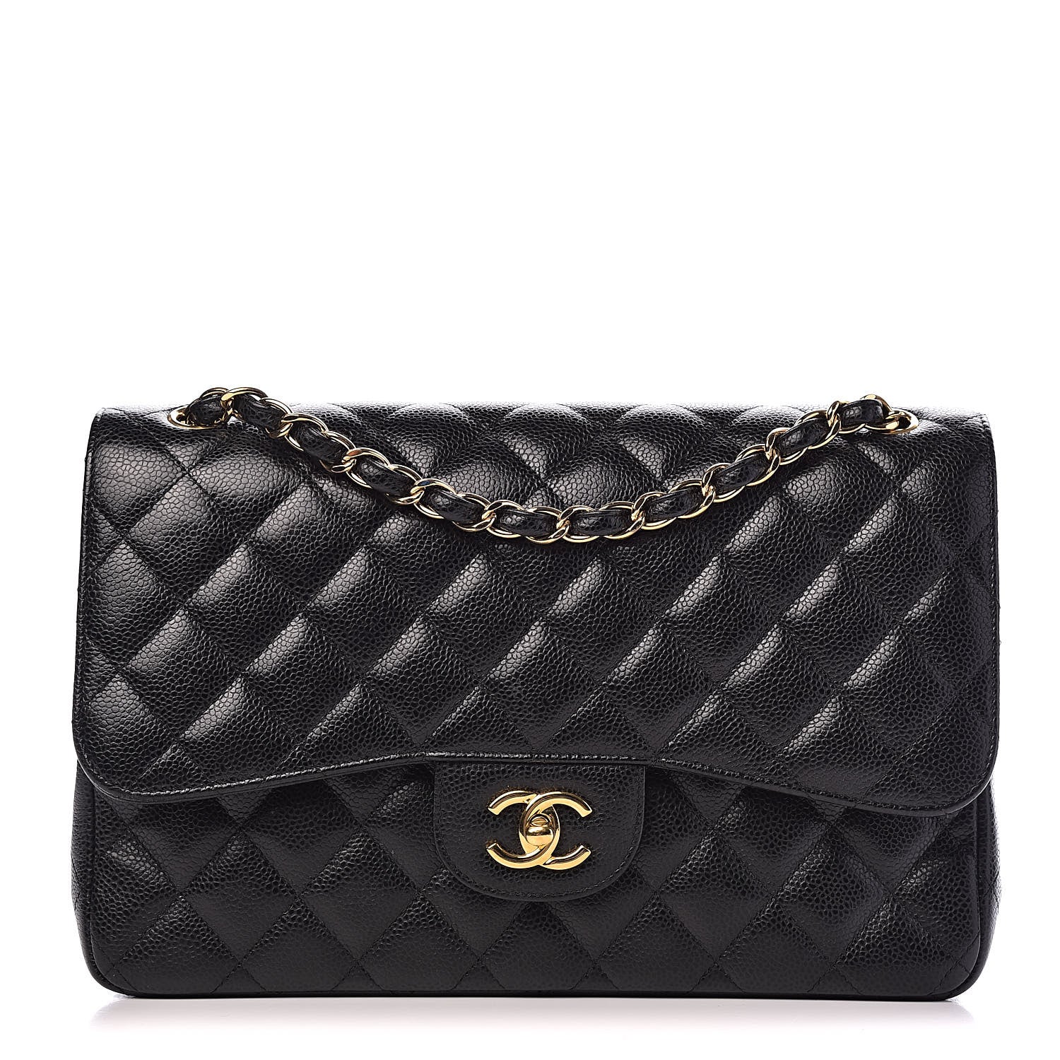 Chanel Caviar Quilted Jumbo Double Flap Black 1 of 13