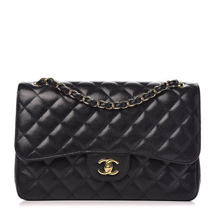 Chanel Caviar Quilted Jumbo Double Flap Black 1 of 13