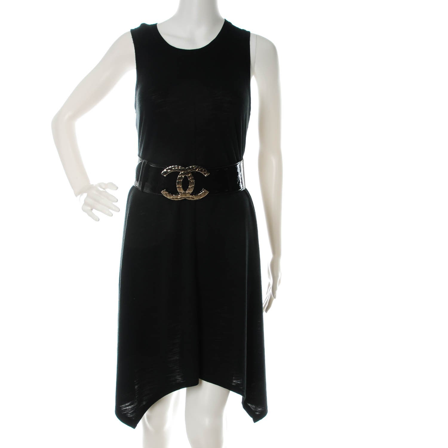 Chanel Patent CC Wide Belt 70 28 Black 2 of 5