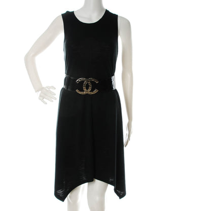 Chanel Patent CC Wide Belt 70 28 Black 2 of 5