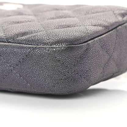 Chanel Iridescent Caviar Quilted Small Clutch With Chain Black 13 of 14