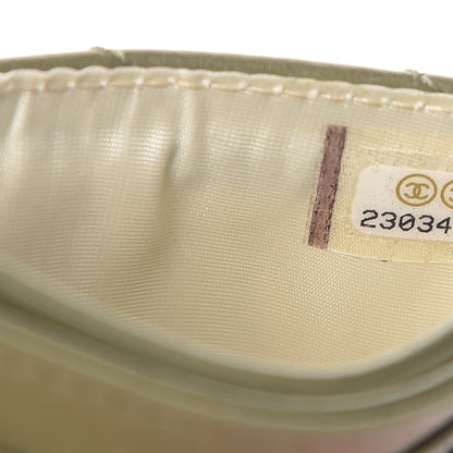 Chanel Calfskin Chevron Quilted Card Holder Khaki 8 of 9