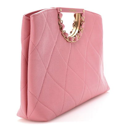 Chanel Caviar Quilted A Real Catch Clutch Pink 3 of 7