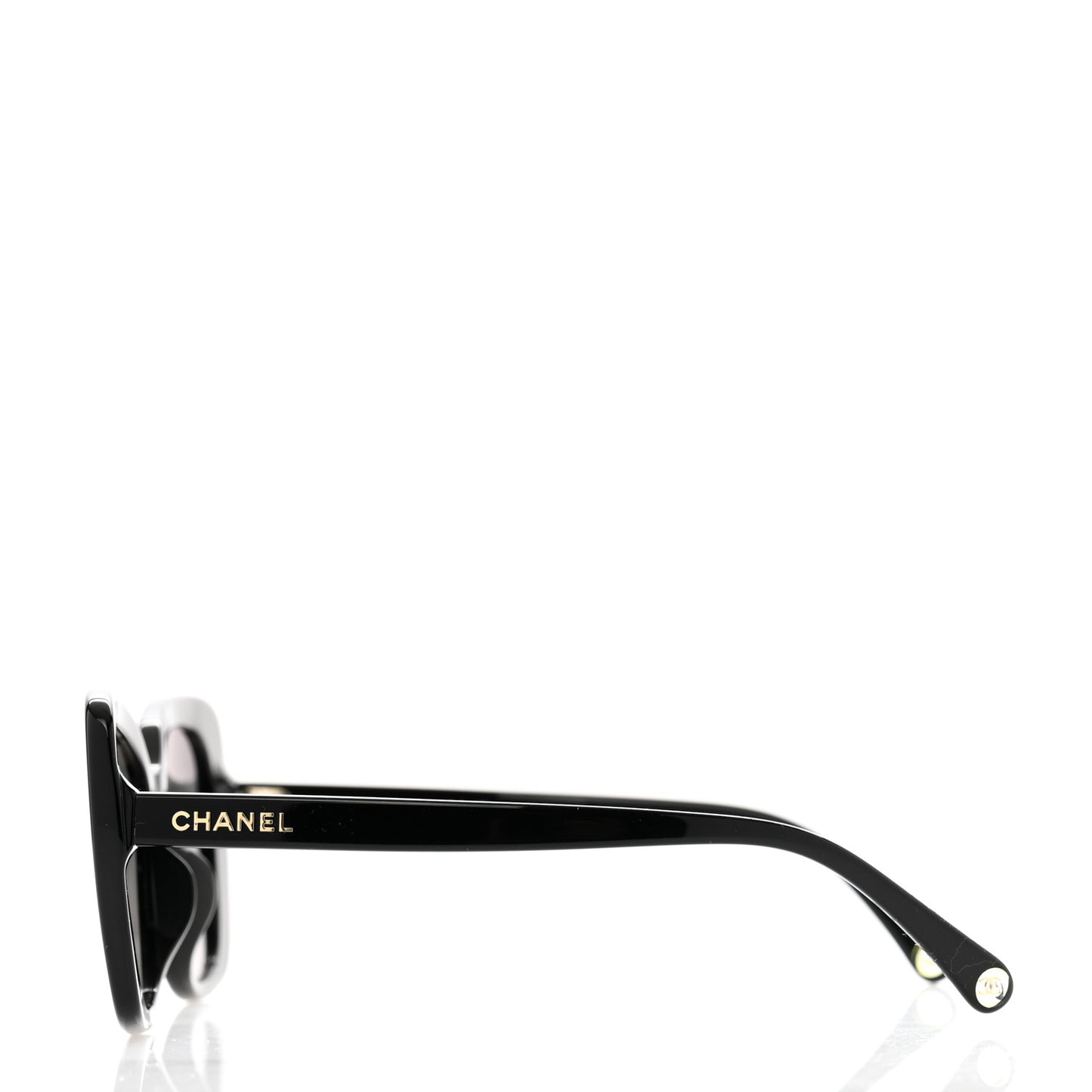 Acetate Rectangle Sunglasses 5504-A Black