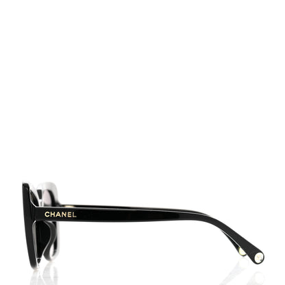 Chanel Acetate Rectangle Sunglasses 5504-A Black 3 of 7