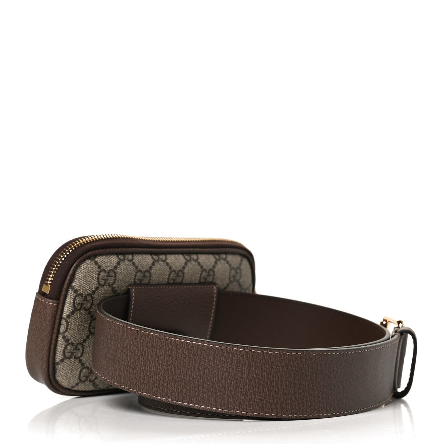 GG Supreme Monogram Ophidia Belted iPhone Case 85 34 Dark Brown