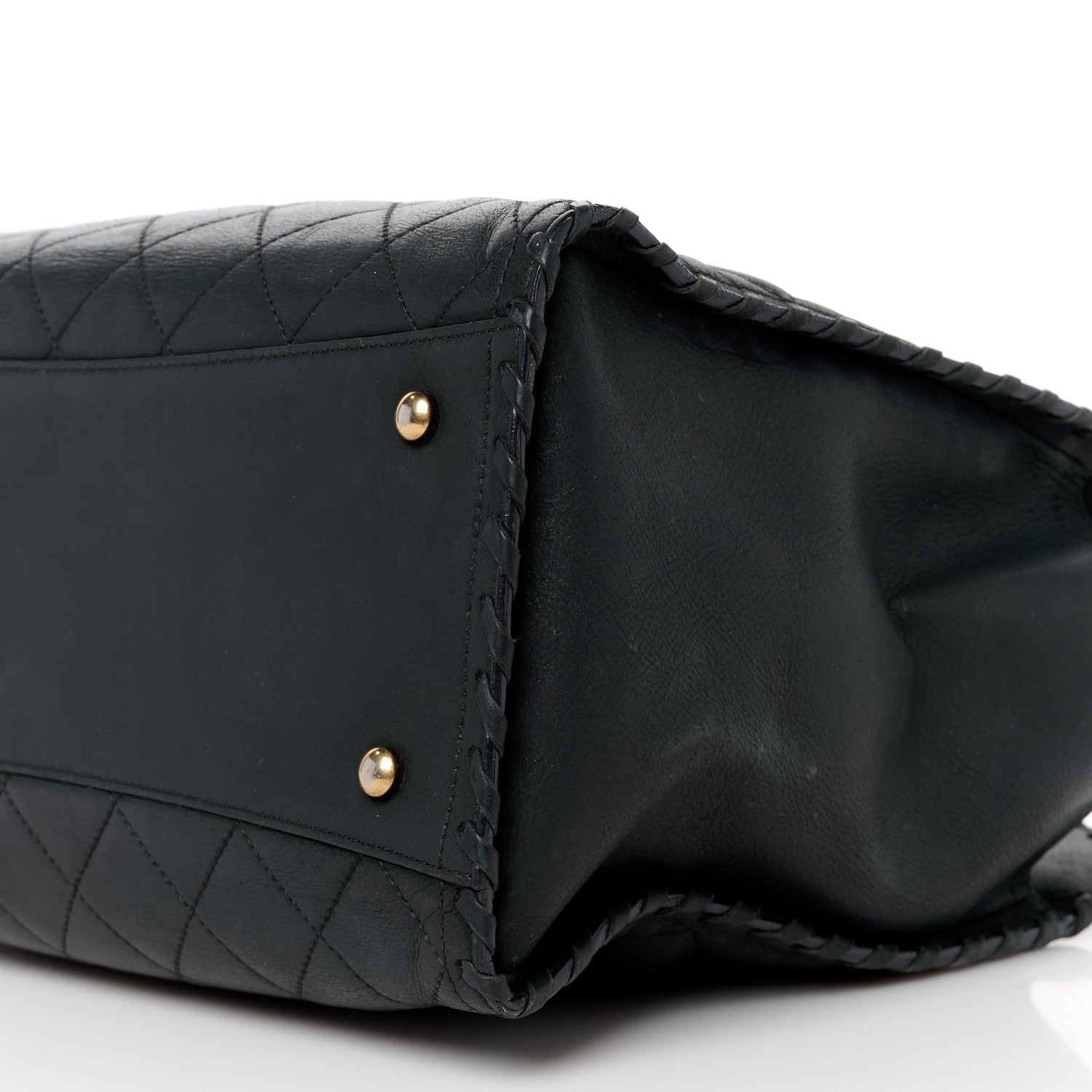 Chanel Iridescent Calfskin Quilted Happy Stitch Shopping Tote Black 10 of 11