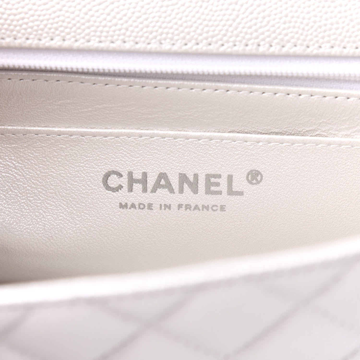 Chanel Iridescent Caviar Quilted Mini Top Handle Rectangular Flap White 6 of 11