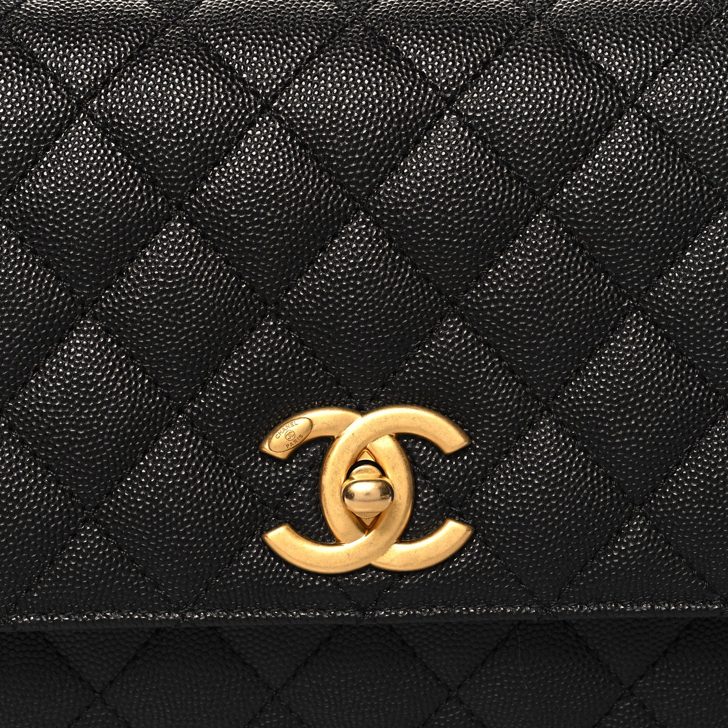 Chanel Caviar Quilted Small Coco Chain Handle Flap Black 8 of 11