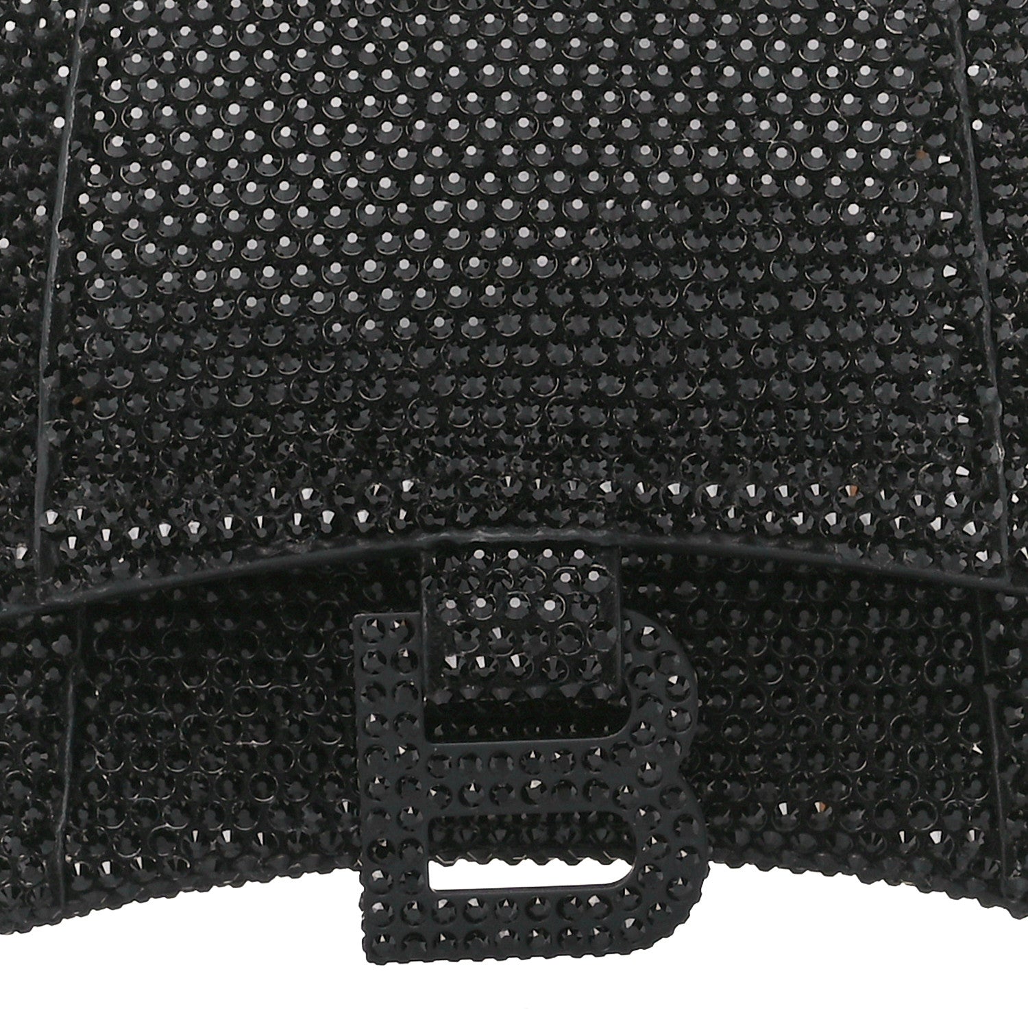 Balenciaga Strass Suede Hourglass Top Handle Bag XS Black Jet 8 of 11
