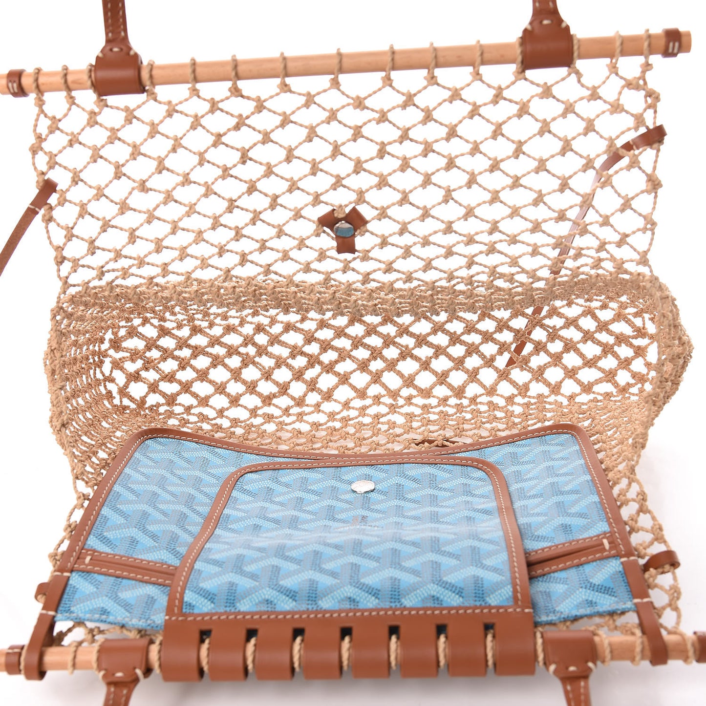 Goyardine Net Aligre Tote Blue