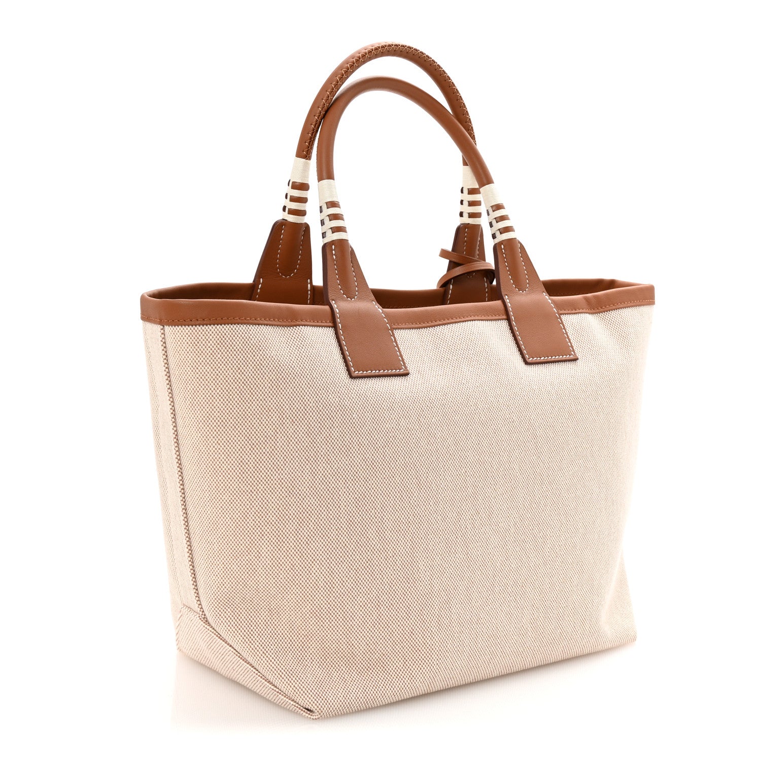 Hermes Military Toile Canvas Swift Steeple 25 Bag Gold 3 of 10