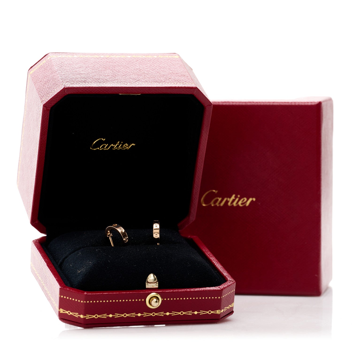 Cartier 18K Pink Gold Small LOVE Hoop Earrings 7 of 7