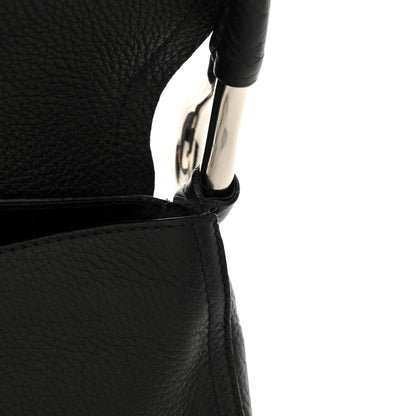 Prada Vitello Daino Swing Flap Shoulder Bag Black 10 of 13