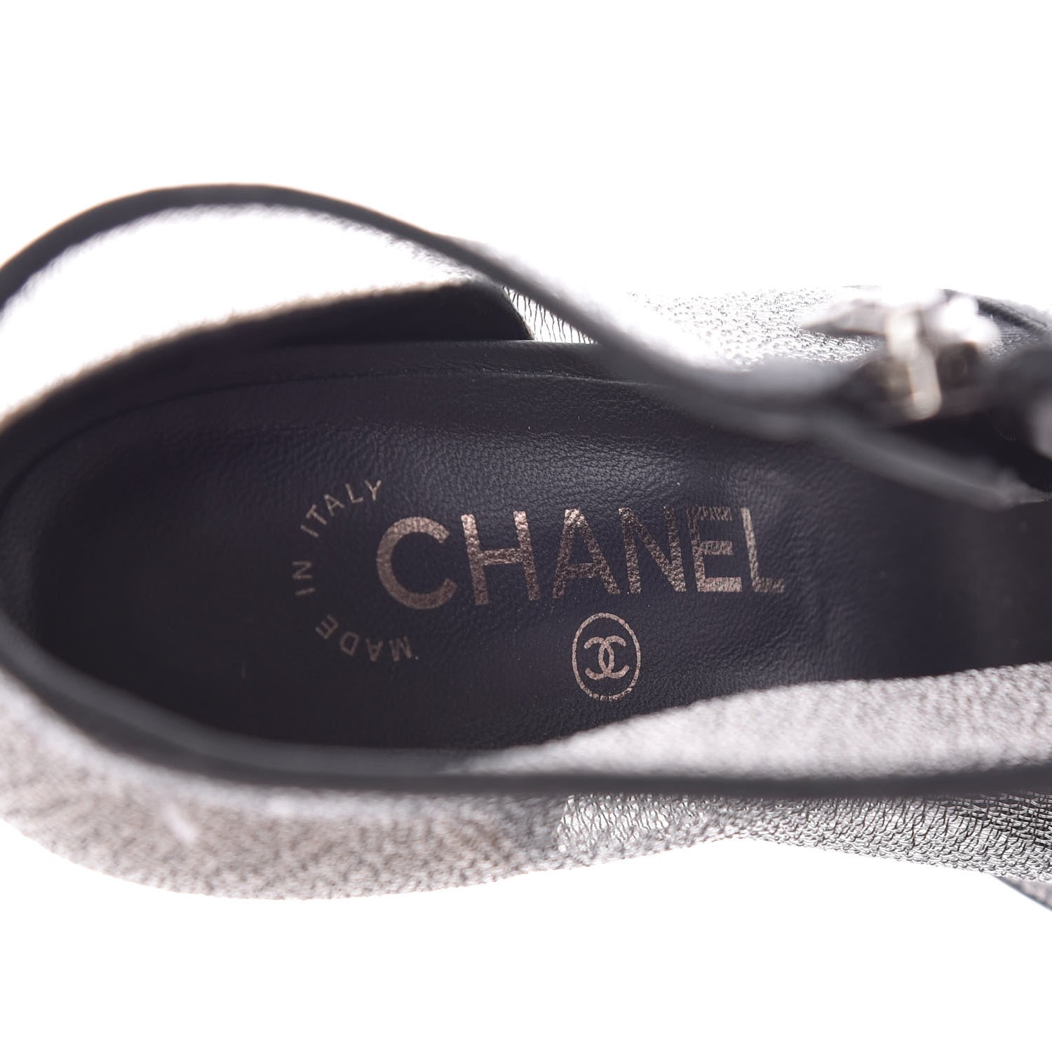 Chanel Mesh Grosgrain Cap Toe Short Boots 38.5 Grey Black 12 of 14
