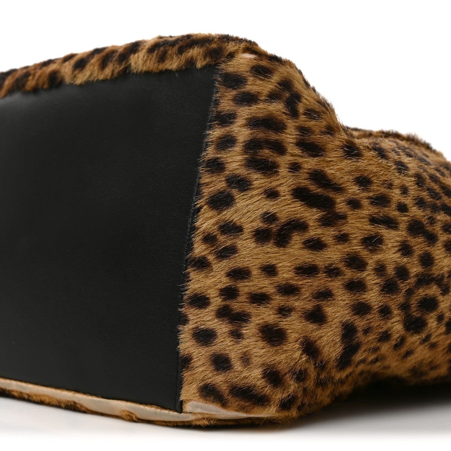 Saint Laurent Pony Hair Nappa Leopard Print Le 5 A 7 Bea Tote Earth Black 9 of 11