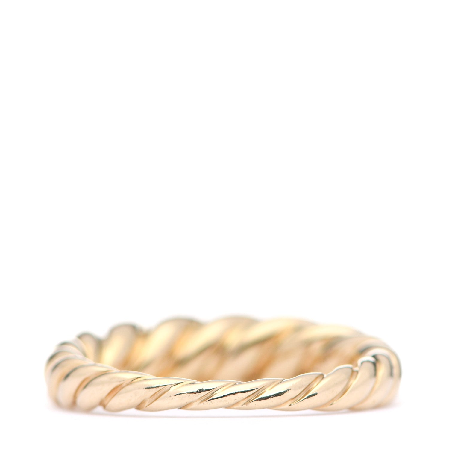 David Yurman 18K Yellow Gold Pure Form Cable Stack Ring 57 8 3 of 4
