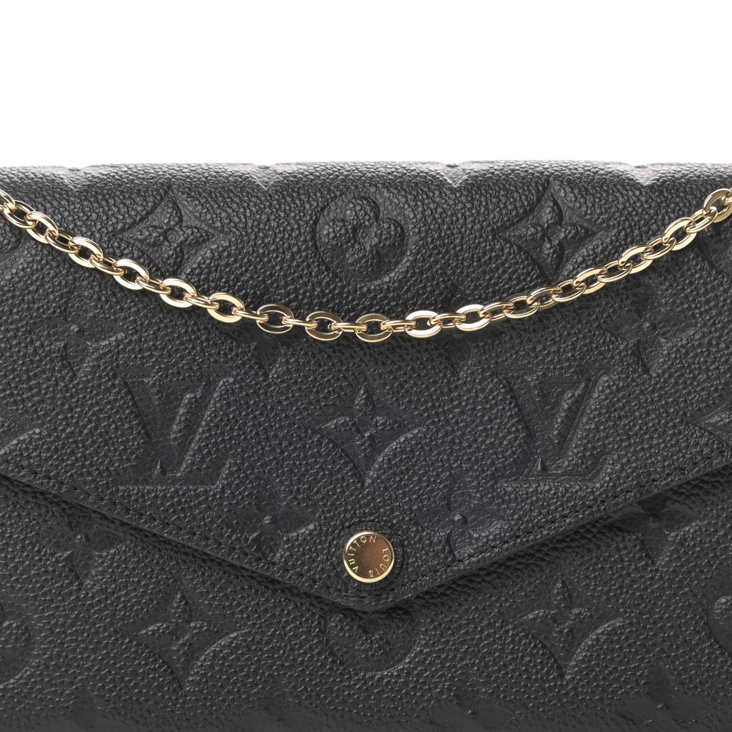 Louis Vuitton Empreinte Pochette Felicie Chain Wallet Black 7 of 11