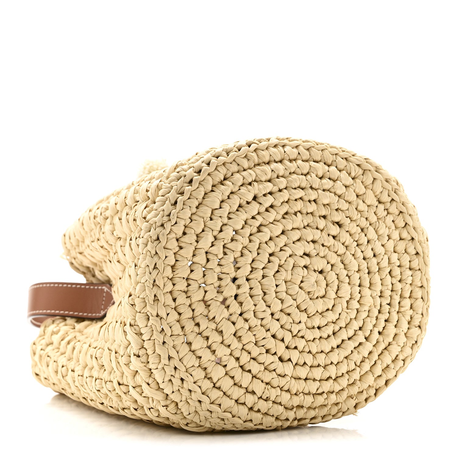 Celine Raffia Calfskin Drawstring Teen Natural Tan 4 of 9