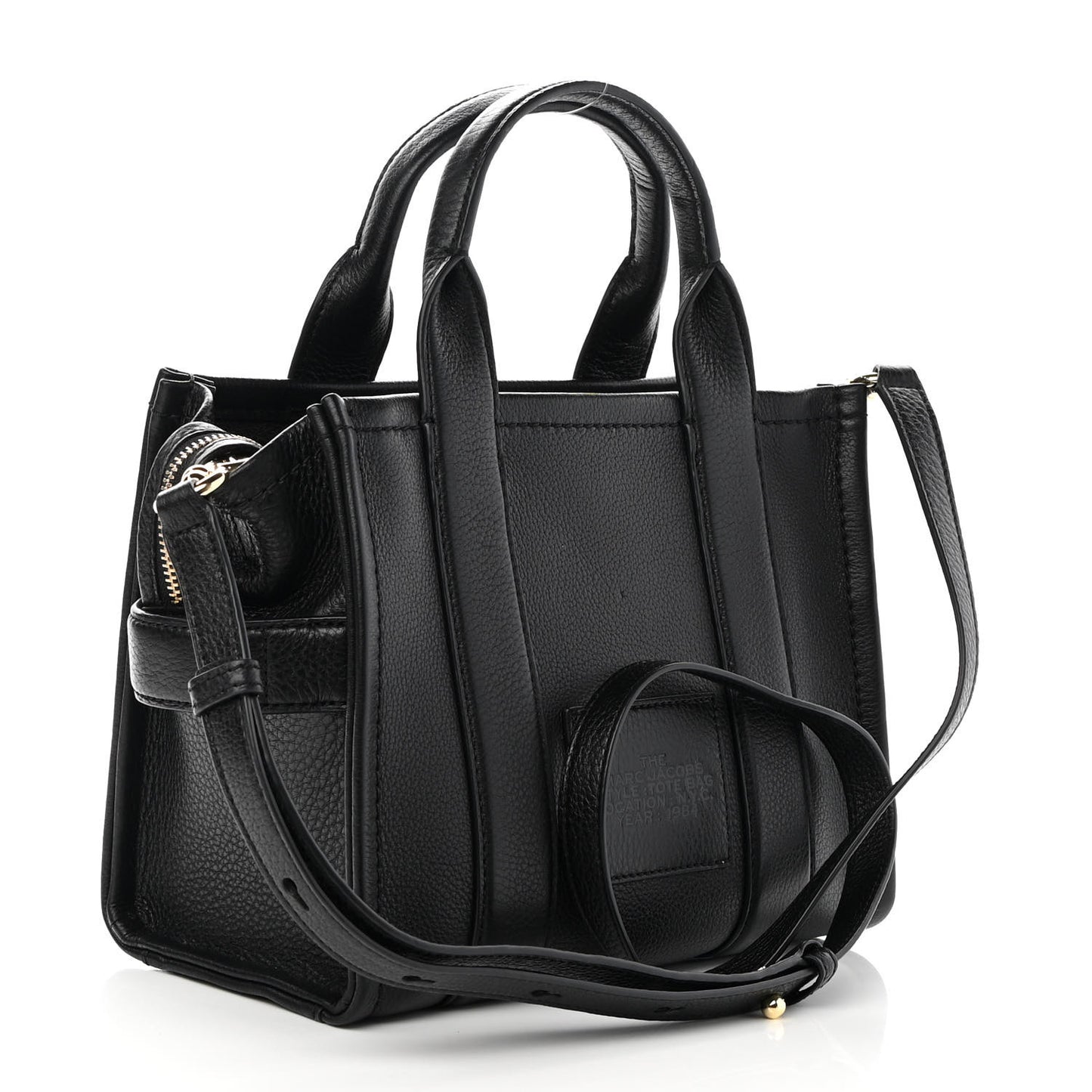 Grained Calfskin Small The Tote Bag Black
