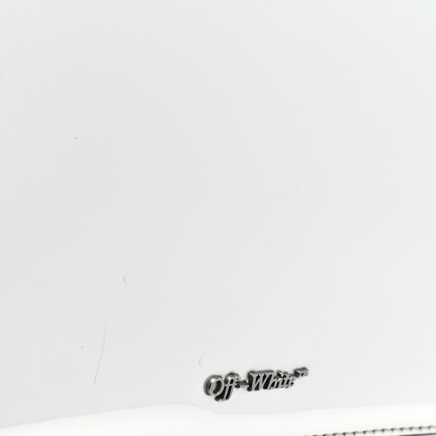 Off-White Patent Mirror Binder Clip Bag Silver 10 of 11