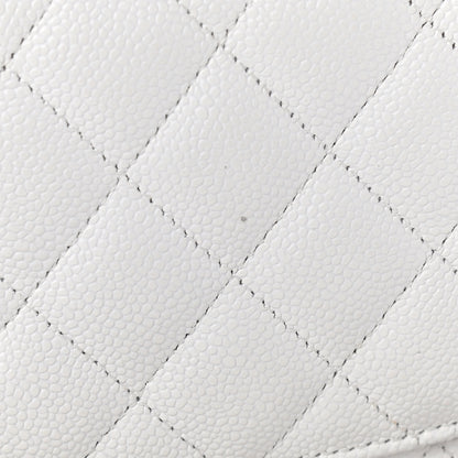 Chanel Caviar Quilted Medium Double Flap White 10 of 10