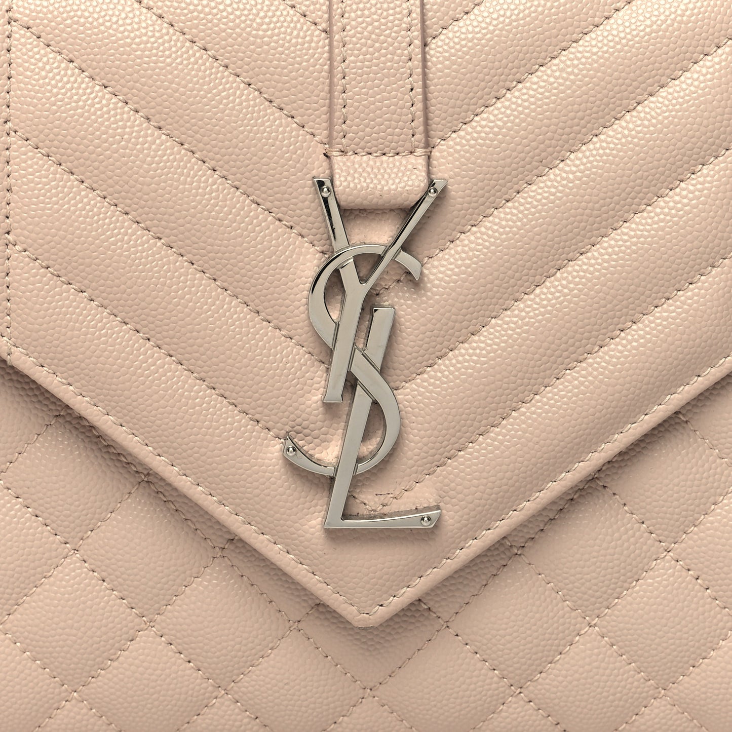 Grain De Poudre Textured Mixed Matelasse Medium Triquilt Monogram Satchel Marble Pink